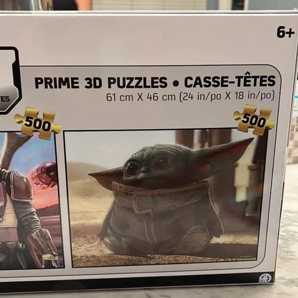 Star Wars the Mandalorian, Disney, 500pc, Prime 3D Lenticular Puzzles 2-Puzzles